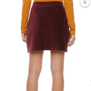Women's Large Burgundy Corduroy Skirt